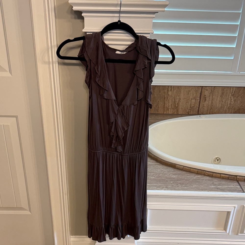 Maitai Ruffled Midi Dress - Brown